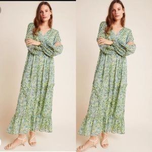 COPY - COPY - Ranna gill green sparkly maxi dress
